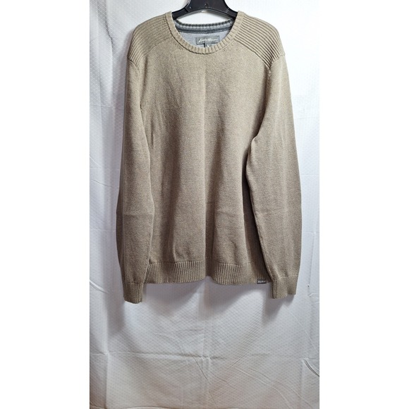 EDDIE BAUER 90s Y2K Style Crewneck Sweater Sz XL/Tall Taupe Business Casual GUC! - Picture 1 of 8